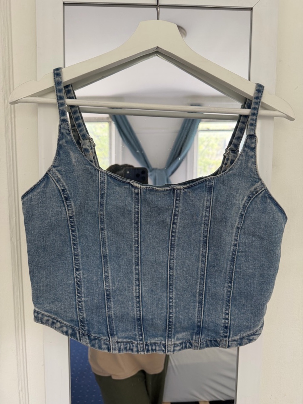 NWOT GARAGE DENIM CROP TOP